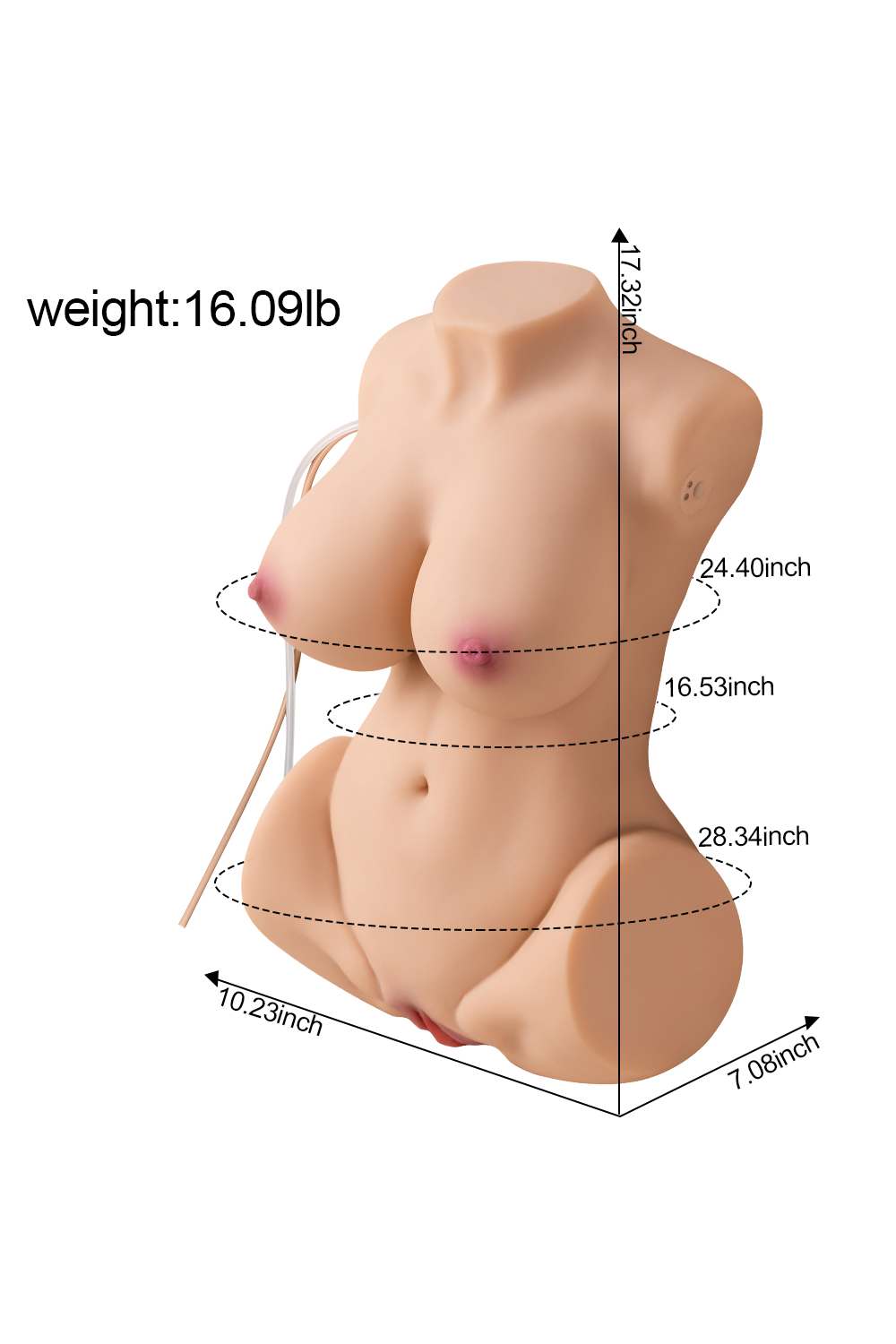 Meggie - 44cm Automatic Sex Doll Torso