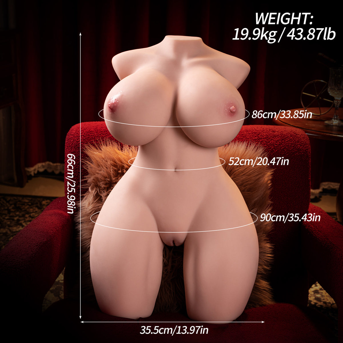 Cadi- 20kg E-cup Premium TPE Sex Doll Torso - Xise Doll