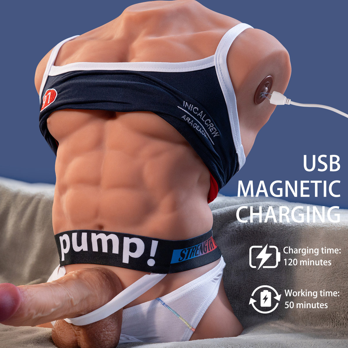 Fitter - 12kg Male Sex Doll Torso with Auto Thrusting and Vibrating Penis - Xise Doll