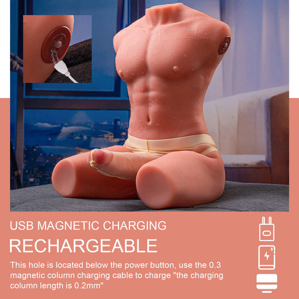 Jason - 8kg Male Sex Doll Torso with Auto Thrusting and Vibrating Penis - Xise Doll