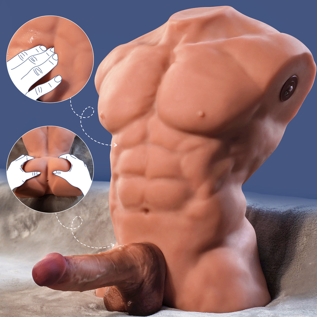 Fitter - 12kg Male Sex Doll Torso with Auto Thrusting and Vibrating Penis - Xise Doll