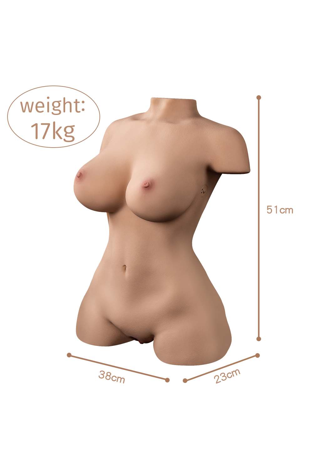 Julika - 51cm Automatic Sex Doll Torso - Xise Doll