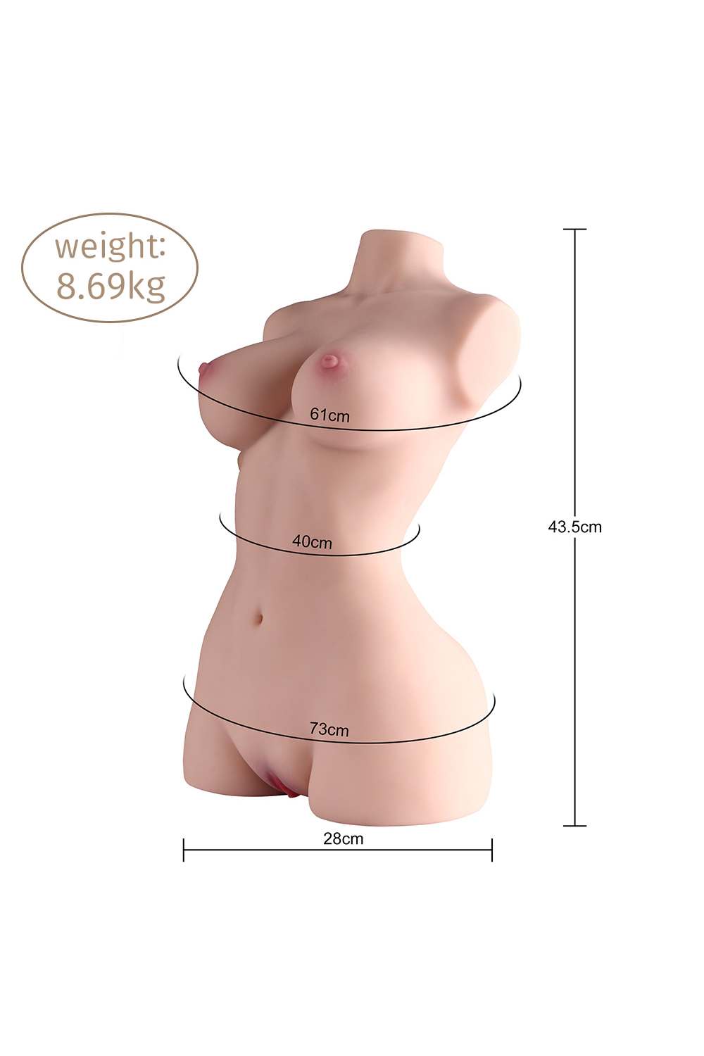 Hermosa - 43.5cm Automatic Sex Doll Torso - Xise Doll