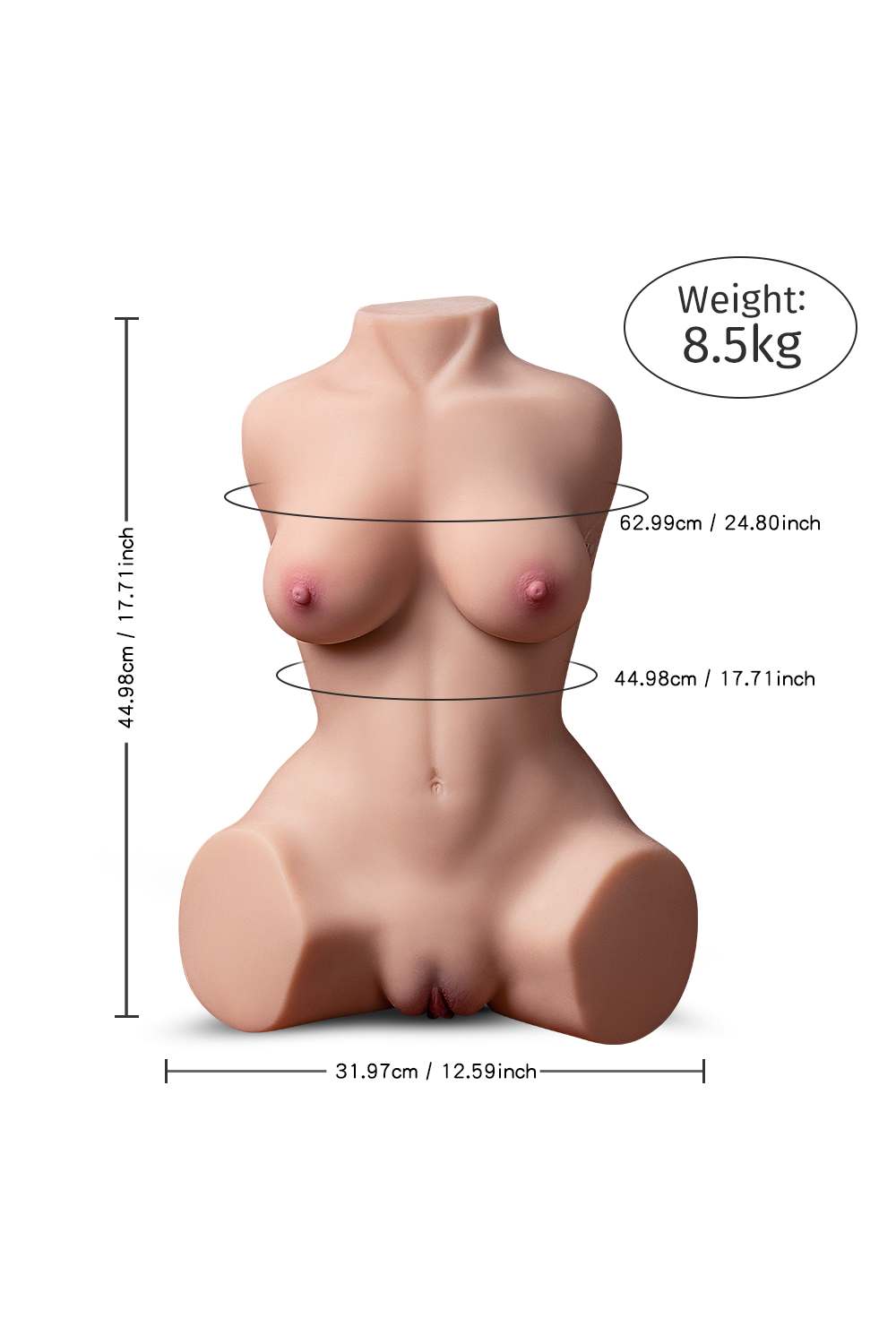 Delia - 45cm Automatic Sex Doll Torso - Xise Doll