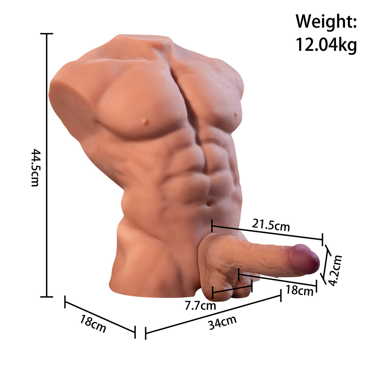 Fitter - 12kg Male Sex Doll Torso with Auto Thrusting and Vibrating Penis - Xise Doll